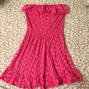 Strapless summer dress/swim suit cover up